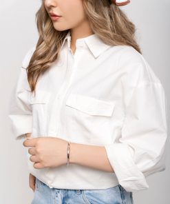 شومیز آستین بلند زنانه کتان کد SHOM28 - Image 3