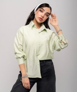 شومیز زنانه پری ساده آستین بلند خنک کد SHOM32 - Image 5
