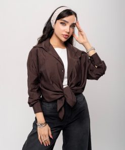 شومیز زنانه پری ساده آستین بلند خنک کد SHOM32 - Image 6
