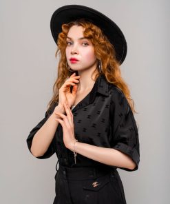 ست شومیز و شلوار باکسی زنانه کد SE40 | رنگ مشکی، استایل مدرن - Image 4
