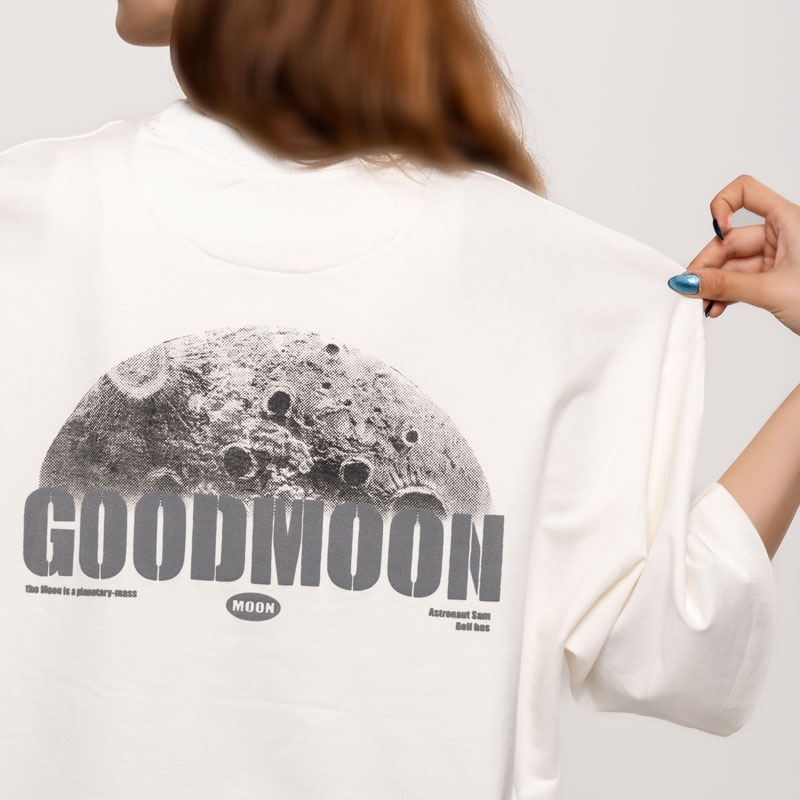 تیشرت باکسی چاپی زنانه مدل GOOD MOON کد T249 - Image 3