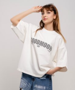 تیشرت باکسی چاپی زنانه مدل GOOD MOON کد T249 - Image 7