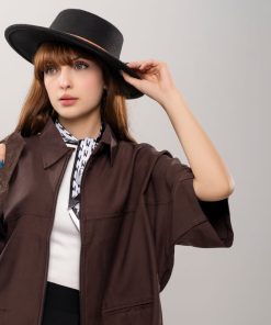 وست زیپی زنانه سیلک کد T252 | آستین سه ربع کیمونو