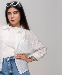 شومیز شیشهای زنانه برند یورو کد SHOM19 | نگیندار وارداتی - Image 3