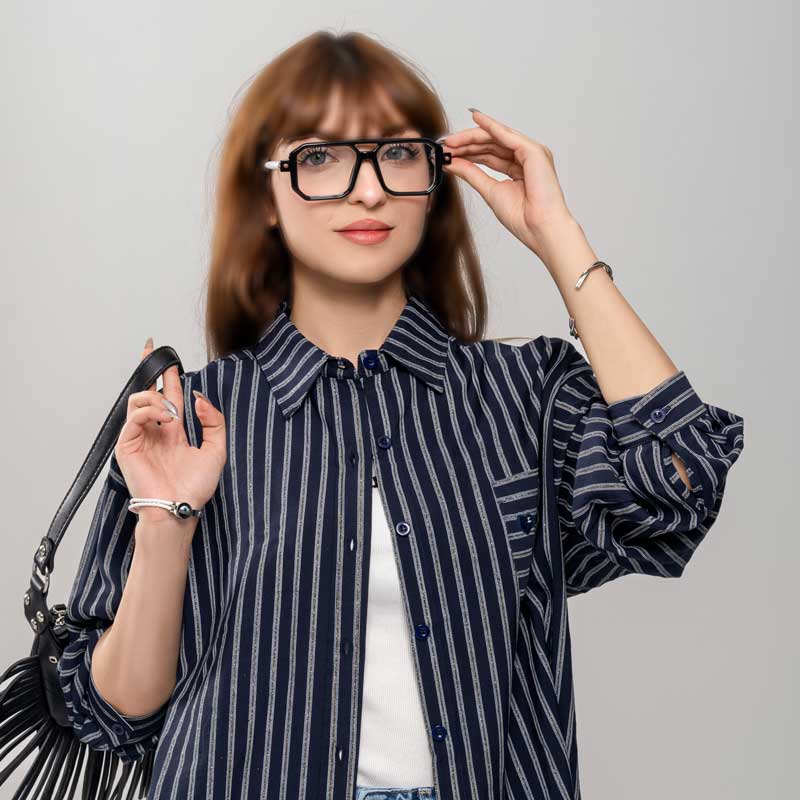 شومیز آستین بلند زنانه اکلیلی وارداتی کد SHOM22