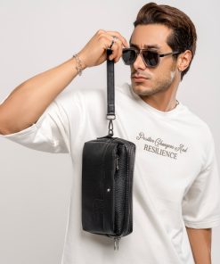 Alternative view of کیف دستی مردانه مدل مونت بلانک سنگی کد KD39 | چرم مصنوعی مسترکوالیتی