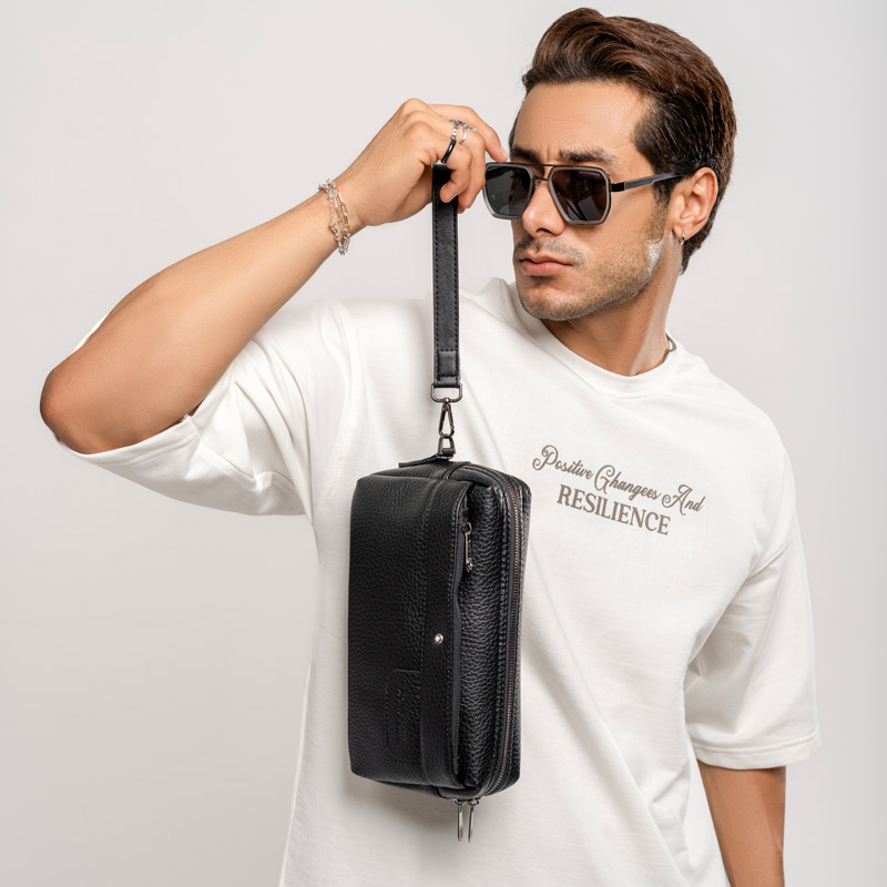 کیف دستی مردانه مدل مونت بلانک سنگی کد KD39 | چرم مصنوعی مسترکوالیتی - Image 2