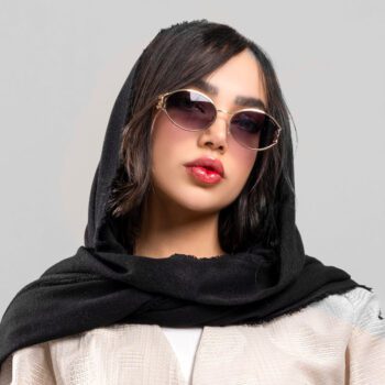 Alternative view of عینک دودی زنانه لووه طلایی کد EYN41 + عینک بیضی فشن با لنز UV400