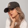 کلاه کتان زنانه مدل NY مشکی کد KO48