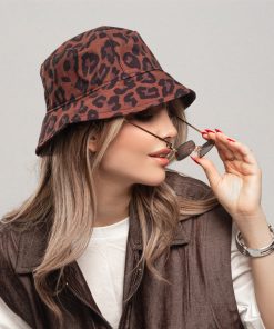 کلاه باکت پلنگی زنانه