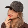 کلاه بیسبالی جین زغالی زنانه
