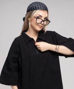شومیشرت نیم زیپ زنانه کد T266 | پارچه لینن بدون آبرفت - Image 3