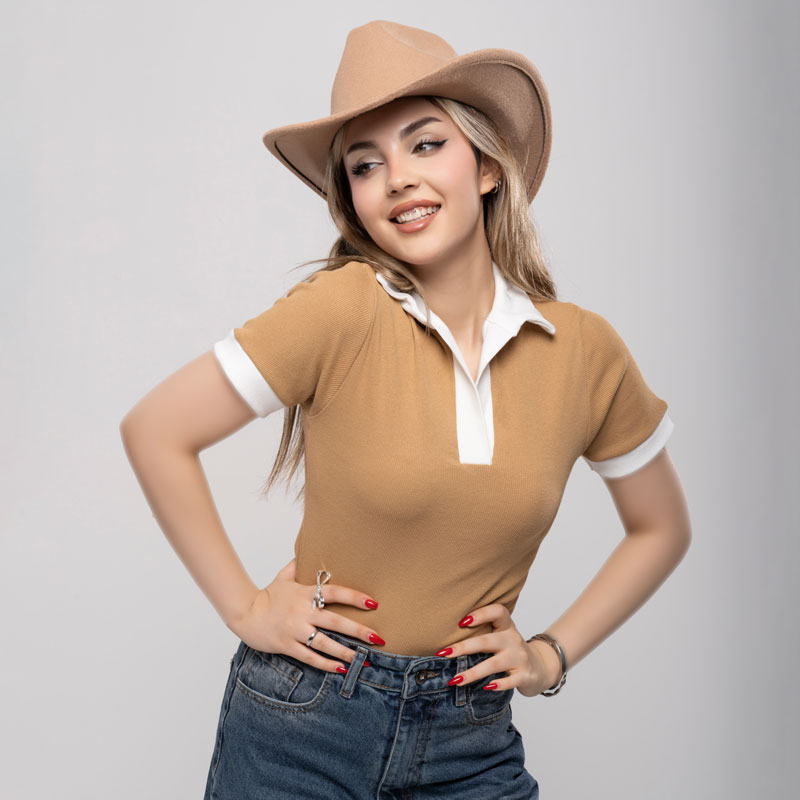 پولوشرت یقه سفید زنانه