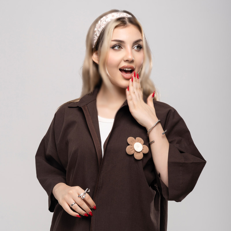 شومیشرت زیپی زنانه مدل گلدار