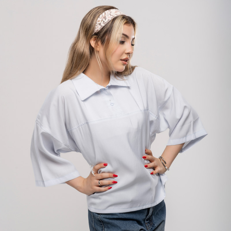 تیشرت سیلک زنانه اورسایز کد T268 | استایل لوکس و مزوندوز - Image 7