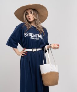 کیف حصیری زنانه دوشی و دستی کرم سفید کد KIFZ39