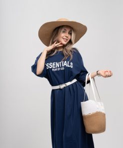 کلاه حصیری زنانه بزرگ پاپیون‌دار