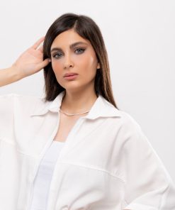 تیشرت کیمونو زنانه کد T271 | تمام زیپ سیلک ریزشی با قواره باکسی اورسایز - Image 4